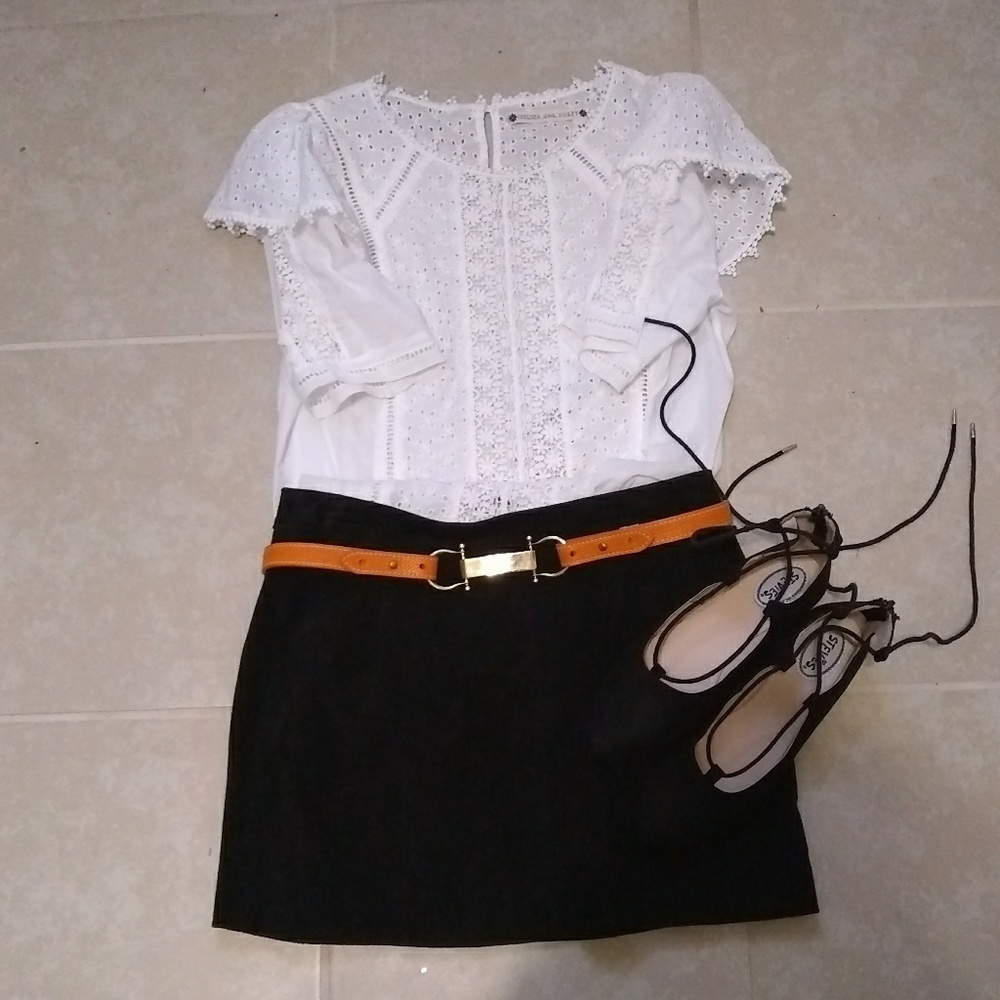 F21 100% Suede Miniskirt